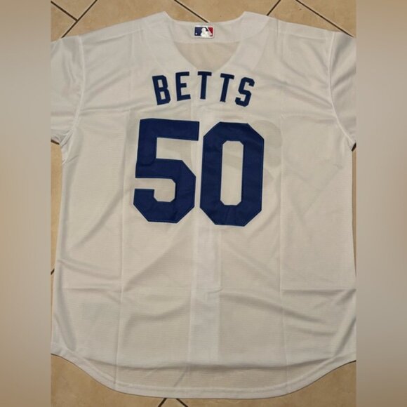 Los Angeles Dodgers Mookie Betts # 50 Jersey , Unisex - Picture 15 of 16